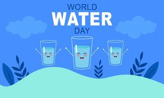 Welt Wasser Tag beim 22 März Poster Kampagnen vektor