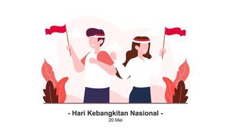 Hari Kebangkitan nasional 20 Mei. Übersetzung kann 20, National Erwachen Tag von Indonesien vektor