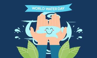 Welt Wasser Tag beim 22 März Poster Kampagnen vektor