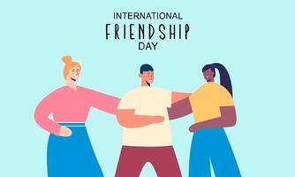 internationell vänskap dag bakgrund vektor