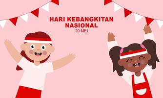 Hari Kebangkitan nasional 20 Mei. Übersetzung kann 20, National Erwachen Tag von Indonesien vektor