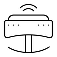 ein linear Design, Symbol von W-lan Router vektor