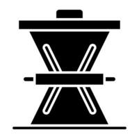 ein Glyphe Design, Symbol von Herstellung Pflanze vektor