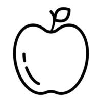 ein frisch Apfel Obst Symbol im linear Design vektor