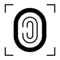 ein modern Design Symbol von Fingerabdruck Scannen vektor