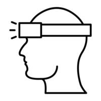 ein einzigartig Design Symbol von vr Brille vektor