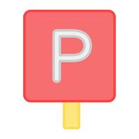 ein Prämie herunterladen Symbol von Parkplatz Tafel vektor
