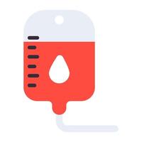 en kreativ design ikon av blod transfusion vektor