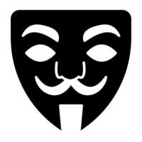 ein kreativ Design Symbol von Hacker Maske vektor