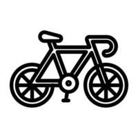 linear Fahrrad Symbol Design, Pedal Fahrrad Vektor Design