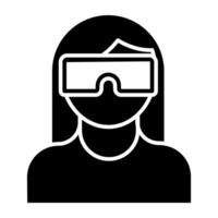 ein einzigartig Design Symbol von vr Headset vektor