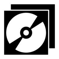 ett redigerbar design ikon av kompakt skiva vektor