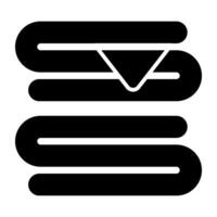 editierbar Design Symbol von Handtücher vektor