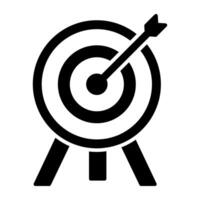 ein Glyphe Design, Symbol von Ziel vektor