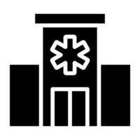 Gebäude mit medizinisch Zeichen, Krankenhaus Symbol vektor