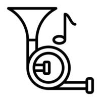 ein Musikinstrument-Symbol, Cornet-Vektor vektor