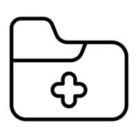 ein Symbol Design von medizinisch Mappe vektor