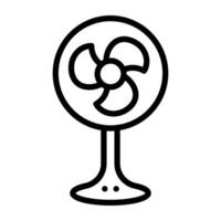 ein Gliederung Design, Symbol von Sockel Ventilator vektor