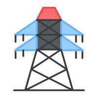 ein eben Design, Symbol von elektrisch Pole vektor