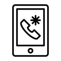 ett ikon design av medicinsk mobil ringa upp, redigerbar vektor