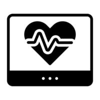 ein Symbol Design von Kardiologie, editierbar Vektor