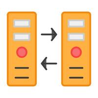 ein konzeptionelle eben Design Symbol von Server Transfer vektor