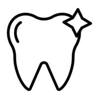 sauber Zahn Symbol im modern Stil vektor
