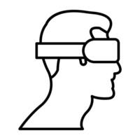 ein einzigartig Design Symbol von vr Headset vektor