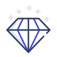 ein eben Design, Symbol von Diamant vektor