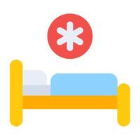 modern Design von Krankenhaus Bett Symbol vektor