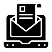 redigerbar fylld design vektor av e-post