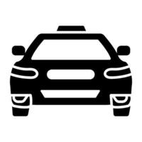 Symbol von Taxi, solide Design von Straße Auto vektor