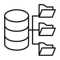 ein modern Stil Symbol von Datenbank Netzwerk vektor