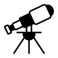 vektor teleskop ikon i fast design.