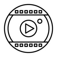 ett redigerbar design ikon av 360 grad video vektor