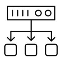 ein eben Design, Symbol von Server Netzwerk vektor