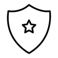 Star Innerhalb Schild, Polizei Abzeichen Symbol vektor