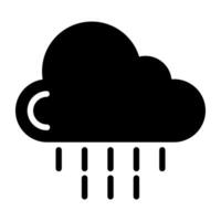 Symbol von Wolke mit Tröpfchen, Wolke regnet Symbol vektor