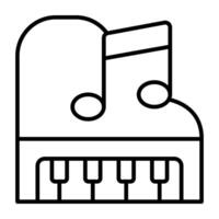 trendiges vektordesign von klavier, musikalischer tastatur vektor