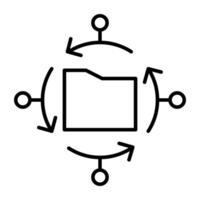 ein eben Design, Symbol von Mappe Recycling vektor