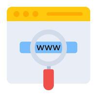 ein eben Design, Symbol von Suche Browser vektor