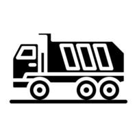 ein Symbol Design von Dump LKW, editierbar Vektor