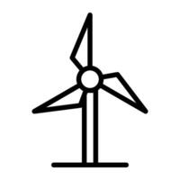 ein inländisch Wind Turbine Symbol isoliert auf Weiß Hintergrund vektor