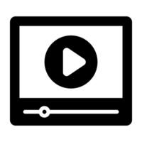 modern design av uppkopplad video ikon vektor