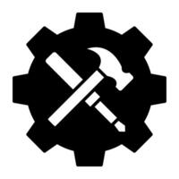 ein einzigartig Design Symbol von technisch Werkzeuge vektor