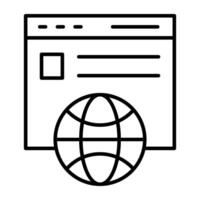 ein eben Design, Symbol von Netz Browser vektor