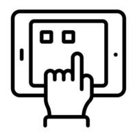 ein Symbol Design von Finger berühren, interaktiv vektor