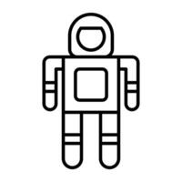 en glyf design, ikon av astronaut vektor