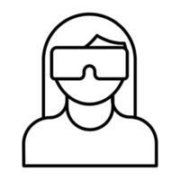 ein einzigartig Design Symbol von vr Headset vektor