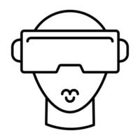 ein einzigartig Design Symbol von vr Headset vektor